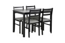 Other Brand Lumino Spisegruppe 110 Cm + 4 Spisestoler   Svart