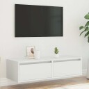  TV-benk med LED-lys hvit 100X35,5x25 cm 8721158663511