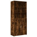  Highboard røkt eik 80x42,5x185 cm konstruert tre 8721102654718