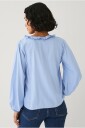 Ellos Collection   Bluse med volanger   Blå