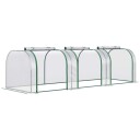 Transparent folie drivhus med dør 295x100x80 cm