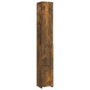 vidaXL Baderomsskap røkt eik 25x25x170 cm konstruert tre