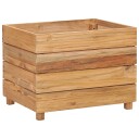 vidaXL Høybed 50x40x38 cm resirkulert teak og stål