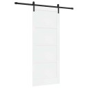 vidaXL skyvedør med utstyrspakke Hvit 86x211 cm Solid tre Furu