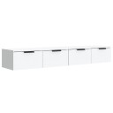 vidaXL Veggskap 2 stk hvit 68x30x20 cm konstruert tre