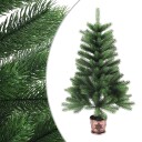 vidaXL Kunstig juletre med LED og kulesett 90 cm grønn