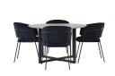 Venture Home Durango Matgruppe 120 cm Rund med 4 Selma Stoler Valnød