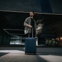 Samsonite PROXIS Utvidbar Pc-kabinkoffert 55 cm med 4 hjul Petrol Blue