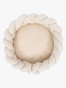 Meowbaby Bearly Babynest Med Flettet Beskyttelse & Leketeppe Cream