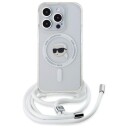 Karl Lagerfeld Transparent Crossbody Hardcase til iPhone 16 Pro Max 6.9" med MagSafe