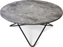 Ox Denmarq O Table salongbord marmor grå, sortlakkert stativ