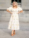 A-View Cheri fruit dress Beige 34