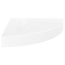 vidaXL Flytende vegghyller 4 stk h?yglans hvit 25x25x3,8 cm MDF
