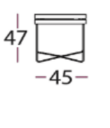Ygg & Lyng Bris Sidebord Sort 45x45 cm