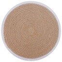 vidaXL Jute Placemets 4 stk. Naturlig og Hvit 100% Tossa Jute
