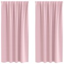 vidaXL Mørkleggende Gardiner med Ringer 2 pcs Babyrosa 175 x 140 cm