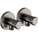 Damixa Stopventil 1/2 X 3/8" Nippel 2 Stk. Sort Krom Brushed Graphite Grey