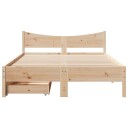  Sengeramme med skuffer 140x200 cm heltre furu 8721102942945