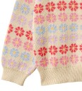 Wheat Genser Strikk Harlow Sandshell Flowers Wheat 5 år 110 Genser Flerfarget