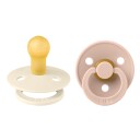 Bibs Colour Latex Smokk 2-Pack 6-18 måneder, Ivory/Blush