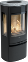 Contura 956G Style Svart Vedovn Med Sideglass Og Glassdør Klebersteinstopp