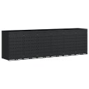 vidaXL Oppbevaring for 6 søppelbøtter Svart 408 x 77,5 x 121,5 cm