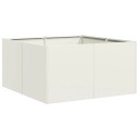vidaXL Plantekasse hvit 80x80x40 cm kaldvalset stål
