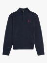 U.S. Polo Assn. Junior Knitted Cotton Rich Funnel Blå 10 11ÅR