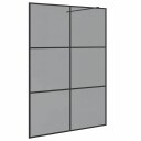  Walk in Dusjvegg Svart 140 x 195 cm herdet glass