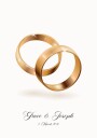 Forever Entwined in Gold Wedding Ring Personalized Plakat Plakat / 100x150cm