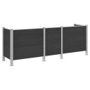 vidaXL Avfallsbingehekk Grå 315 x 85 x 115 cm Aluminium og WPC