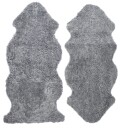 Skinnwille Curly Lampaannahka 1,5 Grey Silver