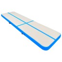 vidaXL Oppblåsbar gymnastikkmatte med pumpe 800x100x15 cm PVC blå