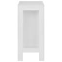 vidaXL Barbord med hylle hvit 110x50x103 cm