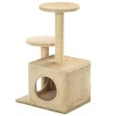 Vidaxl Kattetre Med Klorestolper I Sisal 60 cm Beige