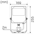 Hide-a-Lite Scout G2 XS 7768000 Lyskaster svart 4000 K Asym PIR-sensor 30W 4250 lm XS Belysning