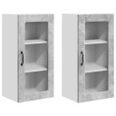  Kjøkkenskap 2 pcs Betonggrå 40 x 31 x 80 cm Konstruert tre