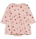 Minymo Body Dress Ls Aop Rib Pink 62