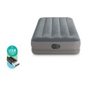 Oppblåsbar madrass 191x99x30cm med innebygd elektrisk pumpe