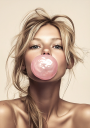 Bubble Gum Pop Portrait Plakat Plakat / 30x40cm