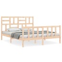 vidaXL Sengeramme med hodegavl 160x200 cm heltre 8720845982560