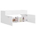 vidaXL Servantskap hvit 100x38,5x46 cm sponplate