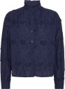 Mango Embroidered Blouse With Frill Detail   NAVY   XL