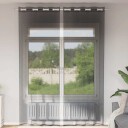  Voilegardiner med grommets 2 stk svart 140x260 cm 8721158550798