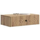 vidaXL Vegghengt Sidebord Artisan eik 59 x 34,5 x 17 cm Konstruert tre