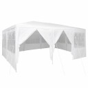  Festtelt med 10 sidevegger Hvit 6x4 m PE
