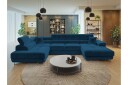 Gabina Sofa med Divan og Sjeselong 4 seter   Blå