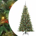  Kunstig sammensatt juletre med 300 LED grønn 210 cm PE og PVC