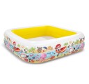 Intex Oppblåsbart basseng med solskjerm 157x157x122 cm
