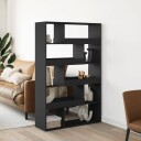 Romdeler svart 100x33x156,5 cm konstruert tre